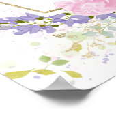 Frühlingssaison Dusche Begrüßungszeichen Wildblume Poster (Ecke)