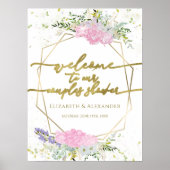 Frühlingssaison Dusche Begrüßungszeichen Wildblume Poster (Vorne)