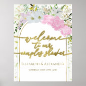 Frühlingssaison Dusche Begrüßungszeichen Wildblume Poster (Vorne)