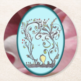 Frühlingssaison nur noch Spaß haben Runder Pappuntersetzer