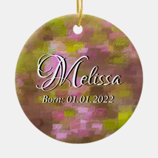 Frühlingssaison Pinks Abstrakt Baby Ornament (Vorne)
