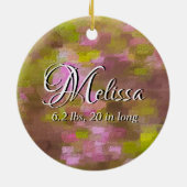 Frühlingssaison Pinks Abstrakt Baby Ornament (Hinten)