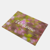 Frühlingssaison Pinks Abstrakt Willkommenstor Fußmatte (Schrägansicht)