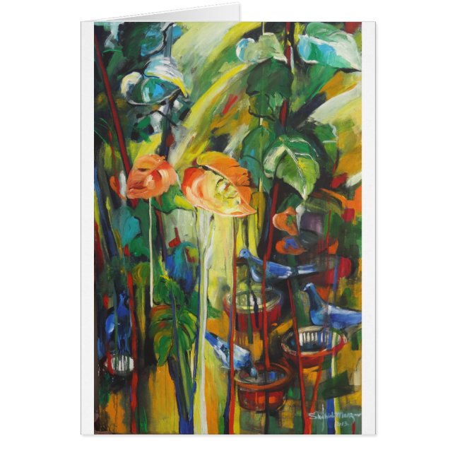 Frühlingssaison und Tauben (Vorne)