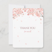 Frühlingssakura Japanische Kirschblüten Rosa Dankeskarte (Vorderseite)