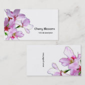 Frühlingssakura/Rosa Kirschblüten Visitenkarte (Vorne/Hinten)