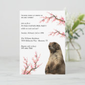 Frühlingssammler Groundhog-Party Einladung (Stehend Vorderseite)