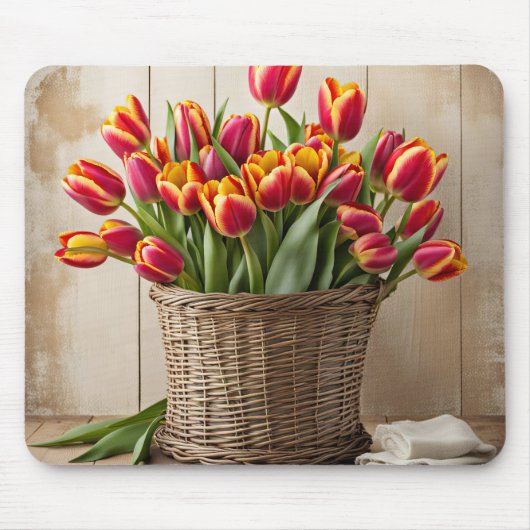 Frühlingssäule im Korb Mousepad (Vorne)