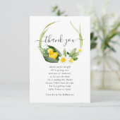 Frühlingssäule Lilly der Valley Baby Shower Dankeskarte (Stehend Vorderseite)