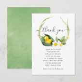 Frühlingssäule Lilly der Valley Baby Shower Dankeskarte (Vorne/Hinten)