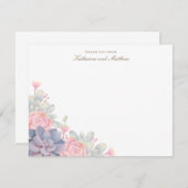 Frühlingsscculents Wedding Dankeschön Karten (Vorne/Hinten)