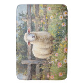 Frühlingsschaf mit Wildblumen Badematte (Vorderseite Vertikal)