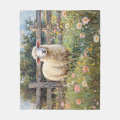Frühlingsschaf mit Wildblumen Fleecedecke (Vorderseite)