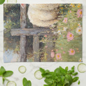 Frühlingsschaf mit Wildblumen Geschirrtuch (Gefaltet)