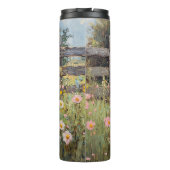 Frühlingsschaf mit Wildblumen Thermosbecher (Rückseite)