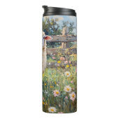 Frühlingsschaf mit Wildblumen Thermosbecher (Nach rechts gedreht)