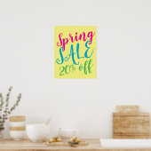 Frühlingsschild, farbiges Verkaufszeichen, Boutiqu Poster (Küche)
