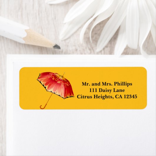 Frühlingsschirm Rot & Gelb Daisy (Insitu)