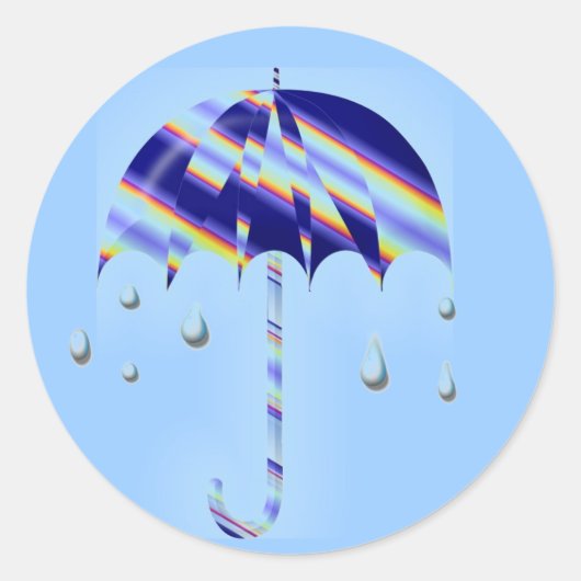 Frühlingsschirm Runder Aufkleber (Vorderseite)