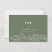 Frühlingsschmetterlinge Blume Hochzeitsfeier RSVP Karte (Vorderseite)
