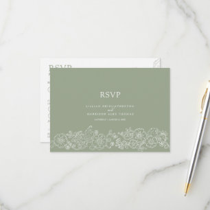 Frühlingsschmetterlinge Blume Hochzeitsfeier RSVP Karte