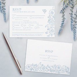 Frühlingsschmetterlinge Blume Hochzeitsmahl RSVP Karte