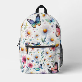 Frühlingsschmetterlinge und Milchprodukte Bedruckter Rucksack