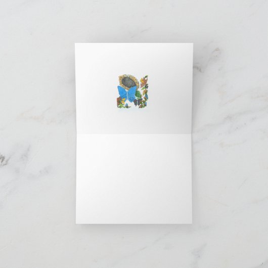 Frühlingsschmetterlingsfarbe eingeklammert karte (Innenseite)