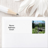 Frühlingsschnee auf Grand Tetons mit Brücke über d (Insitu)