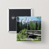 Frühlingsschnee auf Grand Tetons mit Brücke über d Button (Vorne & Hinten)