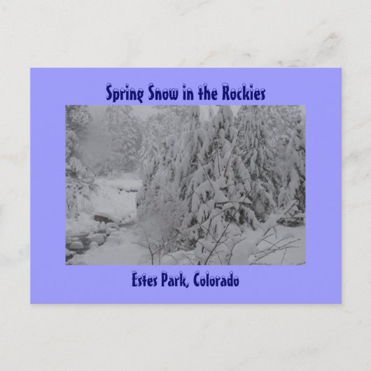 Frühlingsschnee in der Rockies Postkarte (Vorderseite)