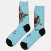 Frühlingsschneehuhn Socken (Linkes Detail)