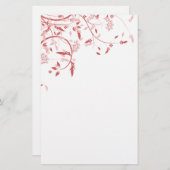 Frühlingsschweine & Vögel & Weißstationäre Station Briefpapier (Vorne/Hinten)