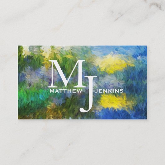 Frühlingssee-Impressionen Visitenkarte (Rückseite)