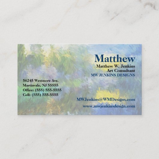 Frühlingssee-Impressionen Visitenkarte (Vorderseite)