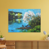 Frühlingssee Leinwanddruck (Insitu (Wohnzimmer))