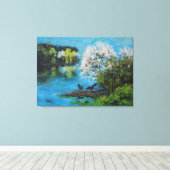 Frühlingssee Leinwanddruck (Insitu (Holzboden))
