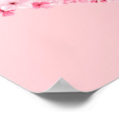 Frühlingssegen, rosa, florale Kunst Poster (Ecke)