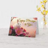 Frühlingssegment - Frühjahrs-Ostergrusskarte Karte (Gelbe Blume)