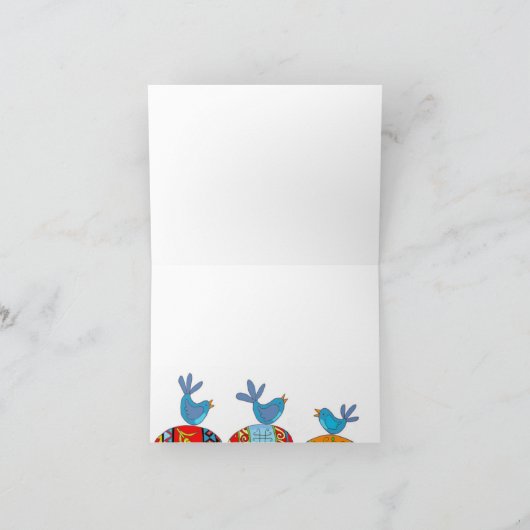 Frühlingssegment Ukrainische Volkskunst Karte (Innenseite)