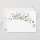 Frühlingssehen Wildblumen Blue Green Wedding RSVP Karte (Rückseite)