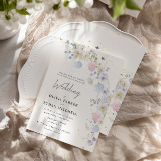 Frühlingssehen Wildblumen Lila Einladung