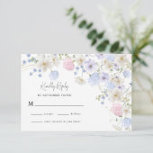 Frühlingssehen Wildblumen Lila RSVP Karte (Stehend Vorderseite)