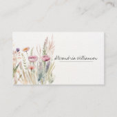 Frühlingsseitliche Wildblumen Visitenkarte (Vorderseite)