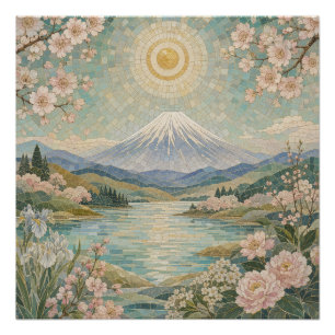Frühlingsserenität in Mosaik Poster