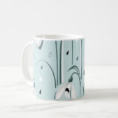 Frühlingssnowdrop: Vintager Raindrop Hintergrund. Kaffeetasse (Vorderseite Links)