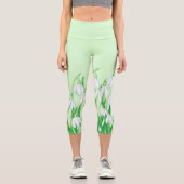 Frühlingssnowdrops Capri Leggings (Vorderseite)