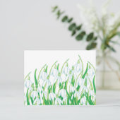 Frühlingssnowdrops Feiertagspostkarte (Stehend Vorderseite)
