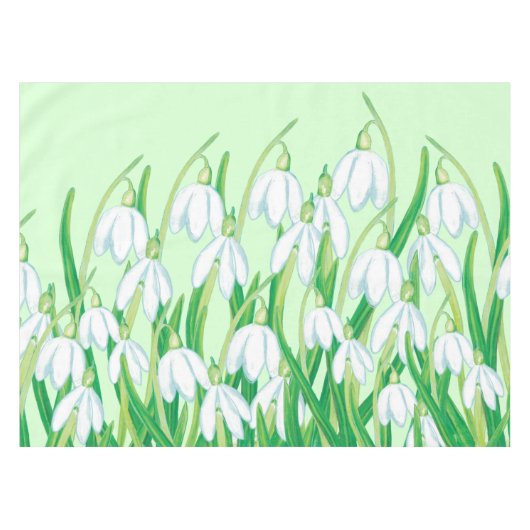 Frühlingssnowdrops Galanthus Illustration Tischdecke (Vorderseite (Horizontal))