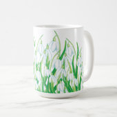 Frühlingssnowdrops Kaffeetasse (VorderseiteRechts)